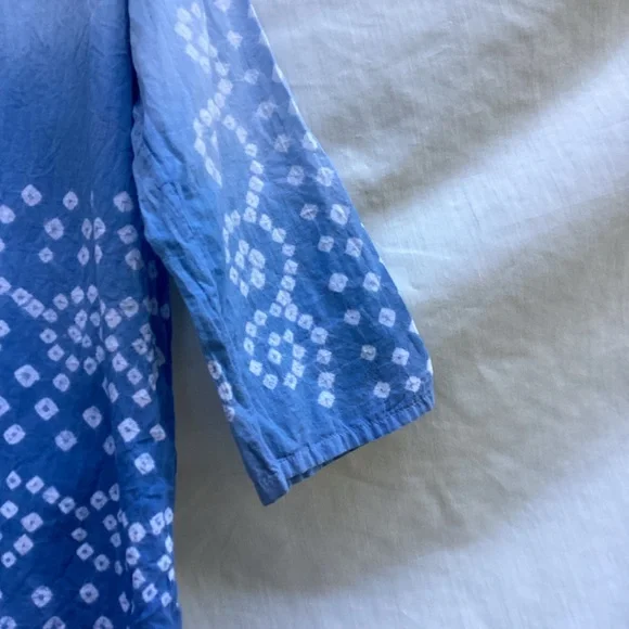 Unbranded Blue and White casual bohemian made in India Women's Top, size XL - Picture 3 of 9